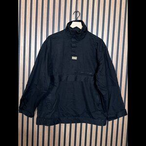 Paul Smith Jacket Medium Mens Black Super Chino Anorak Pocket Zip Nylon Cotton